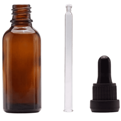 Amber glazen pipetflesjes